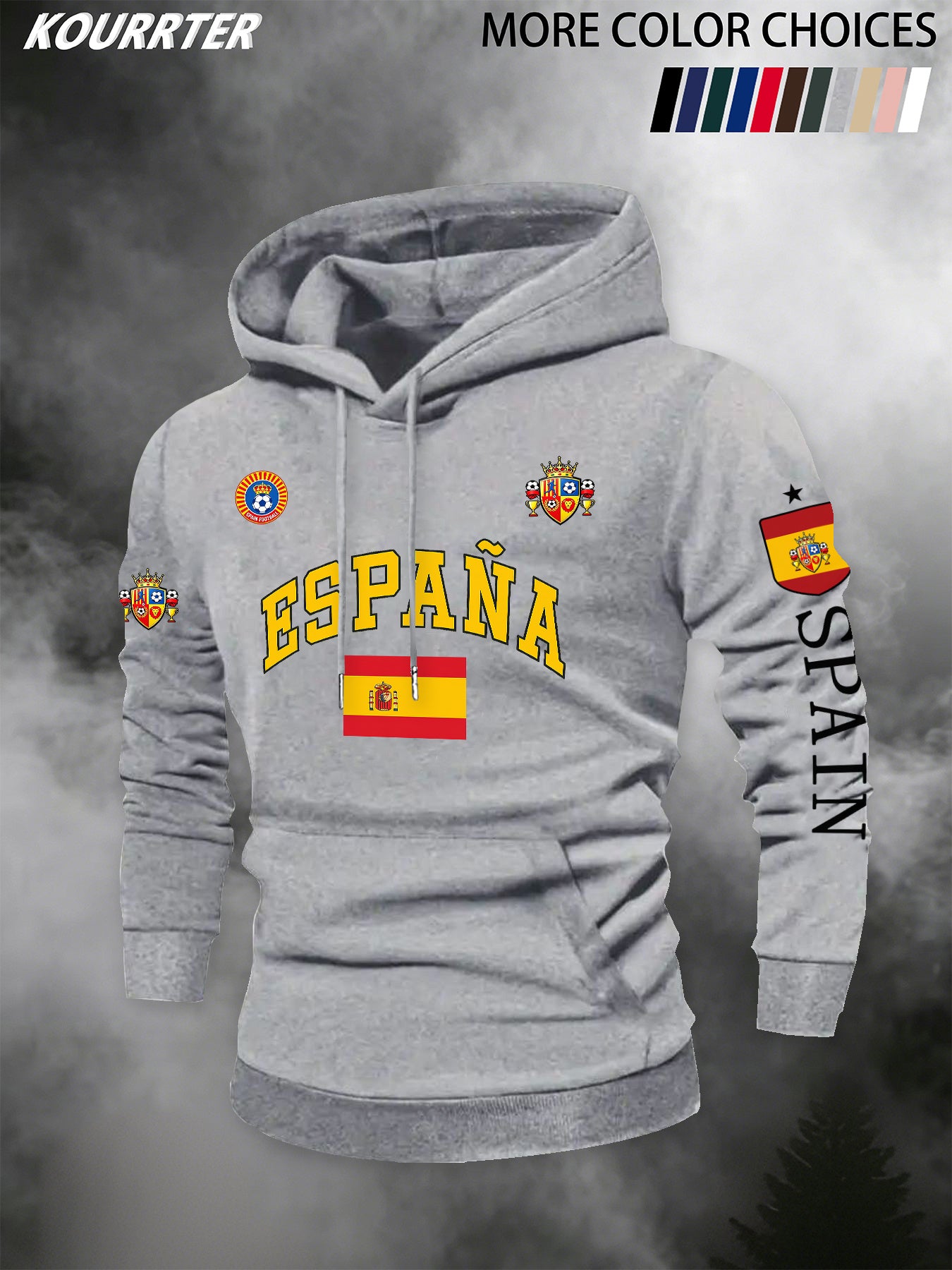 Men's Spain National Team Hooded Sweatshirt Casual Sportswear