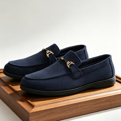 Men's Classic Slip-On Loafers with Comfortable Fabric Upper