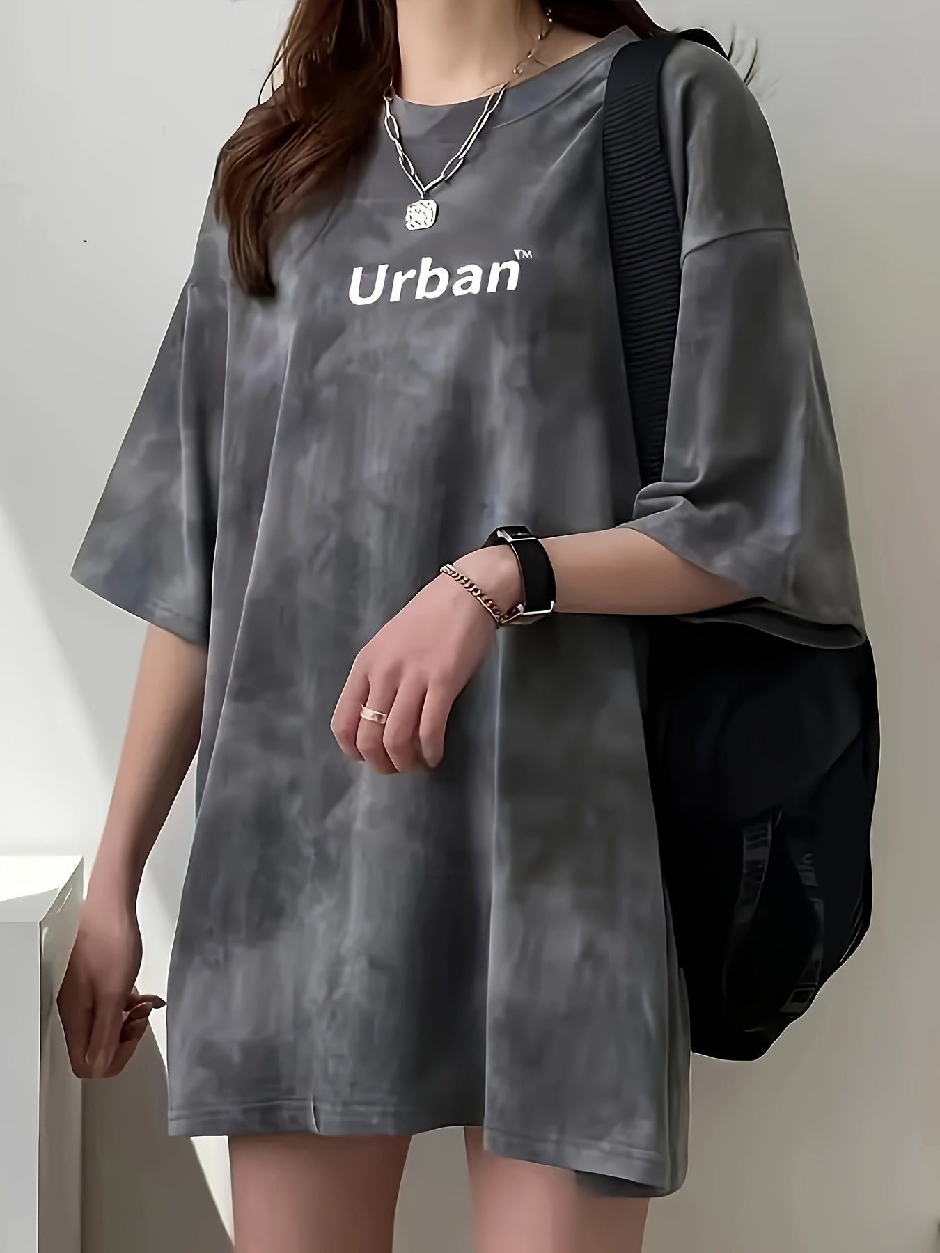 Women's Tie-Dye Loose Fit Short Sleeve Pajama Set