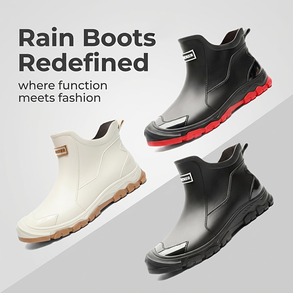 Unisex Lightweight Short Rain Boots for Outdoors & Camping