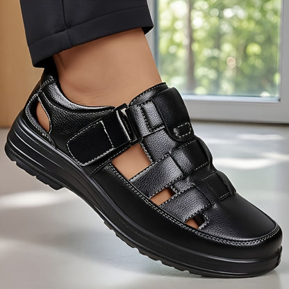Men's Summer Breathable PU Loafers for Outdoor & Travel - ayq