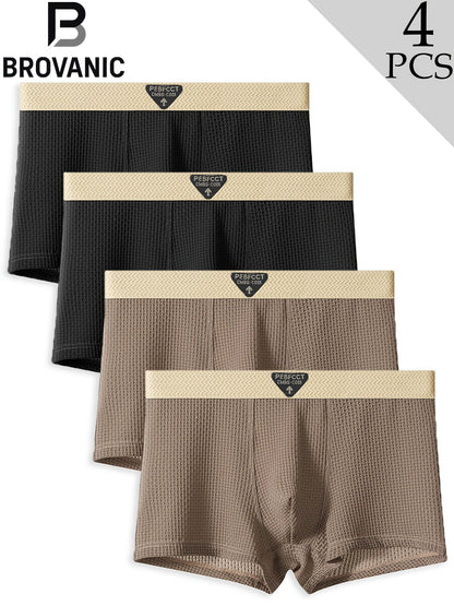 Men's 4-Pack Medium Stretch Polyester Boxer Briefs