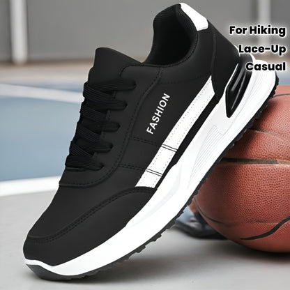 Men's Road Running Shoes, Large Size Men's Outdoor Hiking Shoes, Lace-up Walking Shoes, Training Shoes, Low-top Running Shoes, Trendy Skate Shoes, Student Casual Sneakers for Spring, Summer, Autumn, and All Seasons