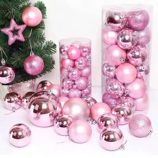 3cm 48pcs Decorative Balls, Christmas Ornaments, Sequined Multicolor Hanging Balls, Christmas Tree Hanging Holiday Decorations, Christma Tree Bauble, Christma Bauble, Christmas Decoration, Christmas Balls