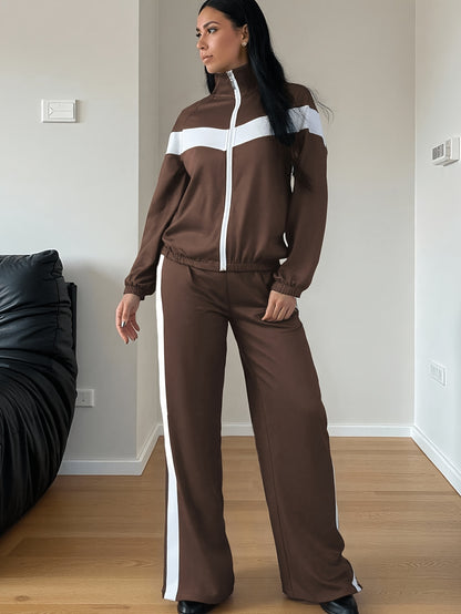 Women's Casual Two-Piece Polyester Set for Fall/Winter