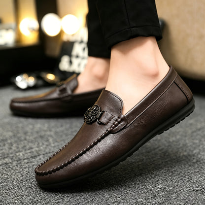 Men's Solid Color Casual Low-Top Beanie Shoes with Flat Sole