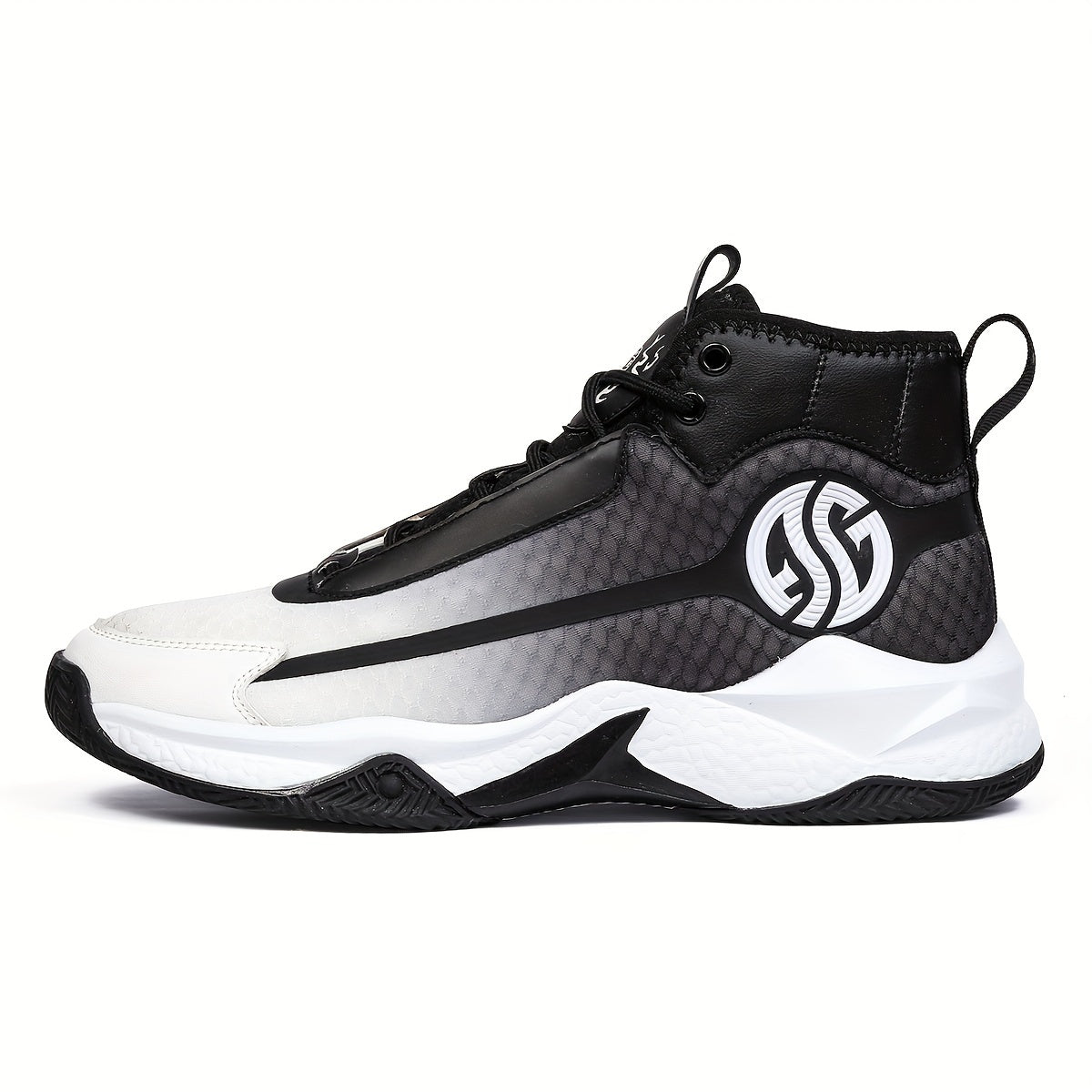 Unisex Fashion Sports Sneakers - Casual Street Athletic Running Shoes with Breathable Fabric Upper, Mid Top Lace-Up, Rubber EVA Sole, All-Season Comfort, Round Toe for Training  Basketball
