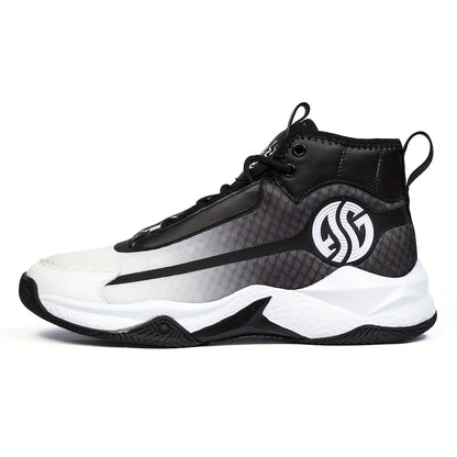 Unisex Fashion Sports Sneakers - Casual Street Athletic Running Shoes with Breathable Fabric Upper, Mid Top Lace-Up, Rubber EVA Sole, All-Season Comfort, Round Toe for Training  Basketball