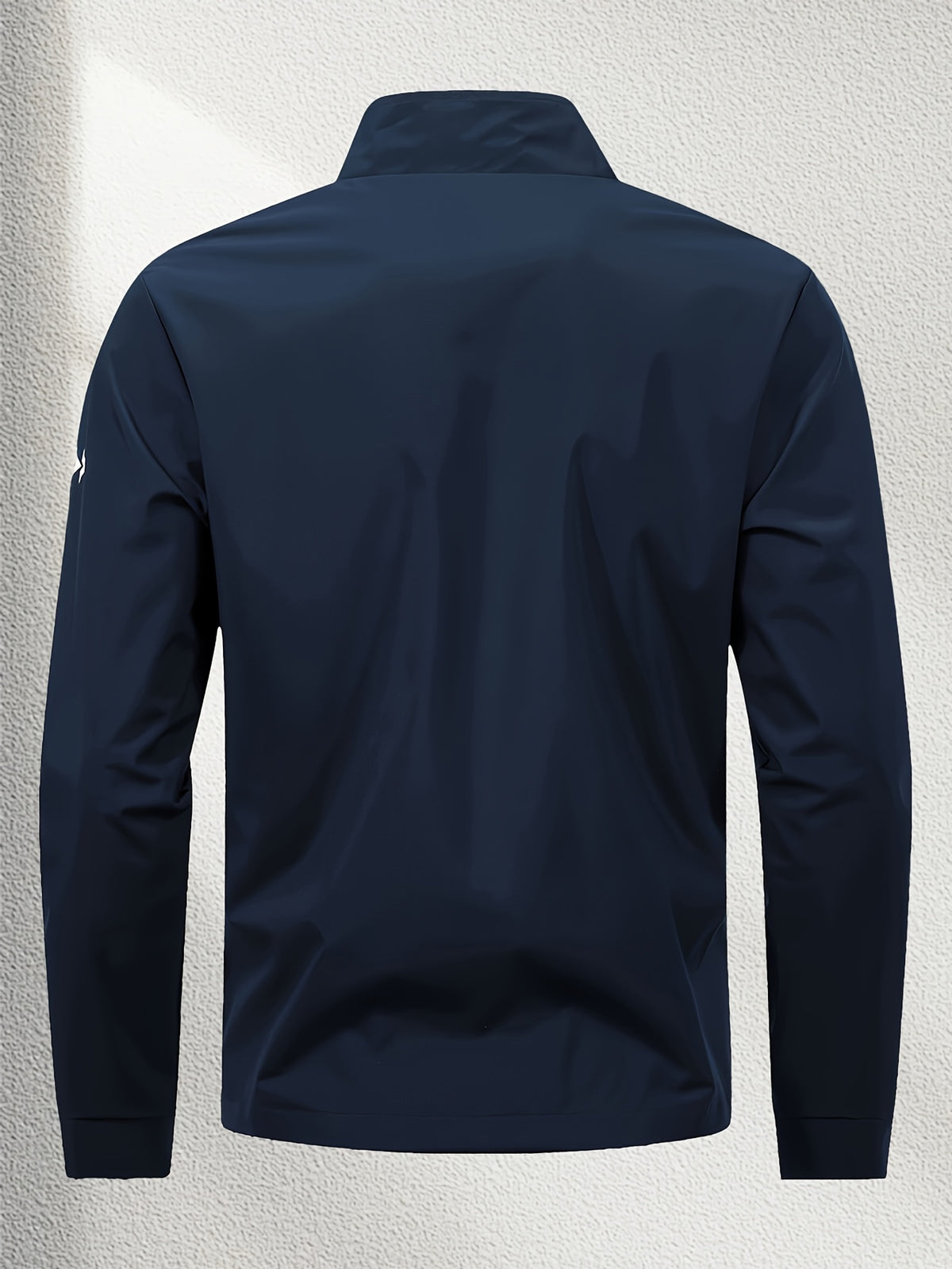 Unisex Casual Sport Bomber Jacket with Stand Collar for Spring-Fall