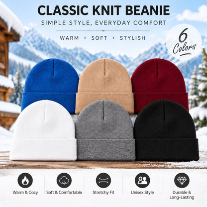 Lightweight Knit Beanie Hat for Fall and Winter Outdoors