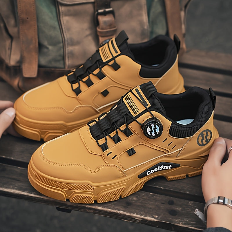 Men's Sports Shoes 2025 Spring New Low-Top Slip-On Rotating Button Comfortable Lightweight Trendy Casual Sneakers