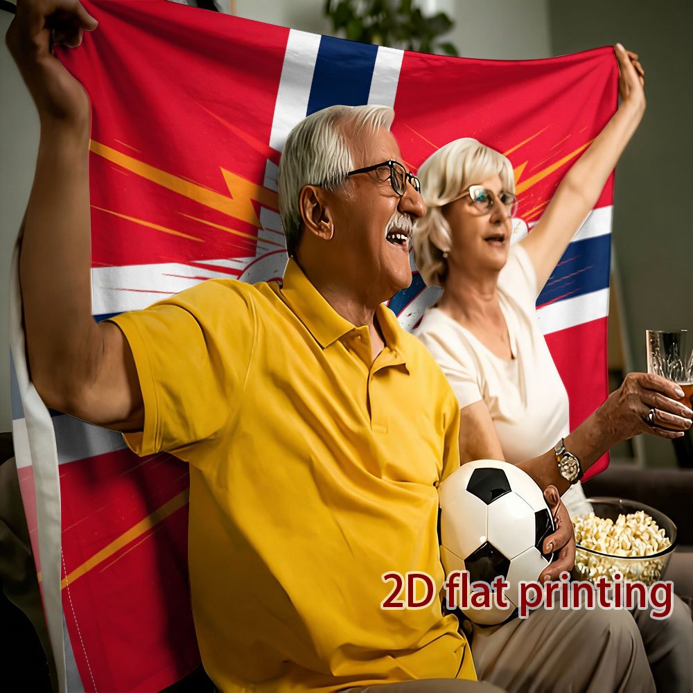 Norwegian 2026 Football Fan Banner - Single-Sided Polyester