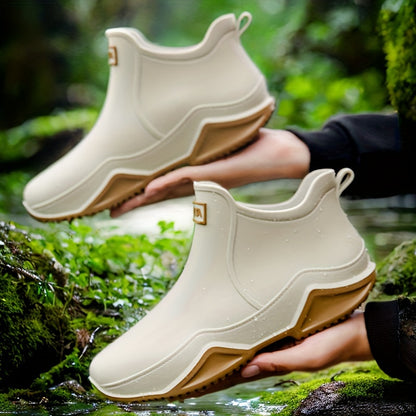 Men's Waterproof Non-Slip PVC Rain Boots for Outdoor Work