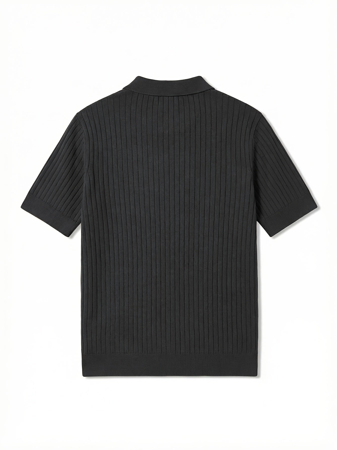 Men'S Summer Short Sleeve Polo Knit Shirt | Casual Solid Color Pullover, Suitable For Daily Wear, Outdoor Activities, And Street Style - ayq
