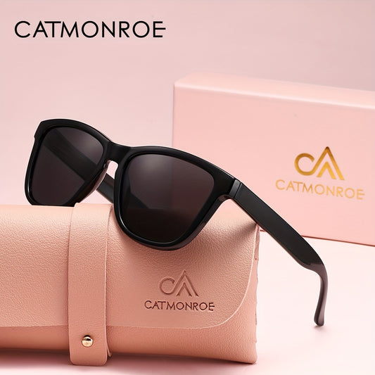 Women’s Lightweight Polarized UV400 Square Sunglasses with PC Frame