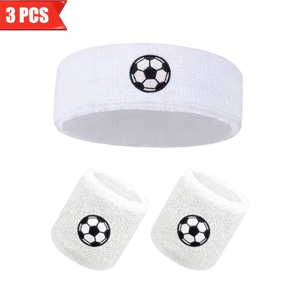 3pcs Breathable Headband and Wristband Set for Sports