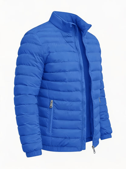 Men's Casual Stand Collar Jacket Lightweight Windproof Warm