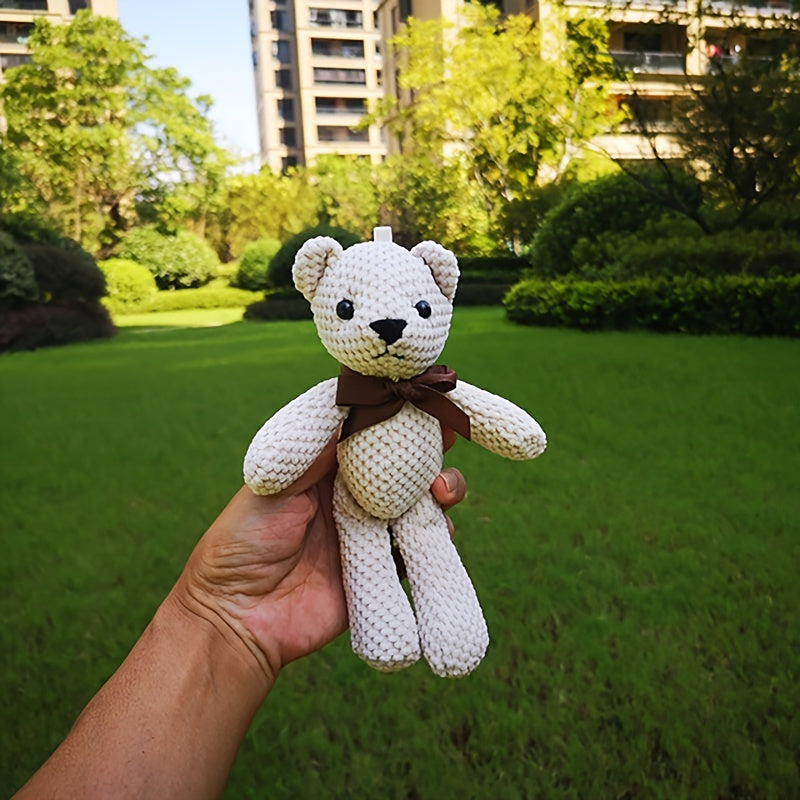 15cm/5.9inch 15cm Bear Stuffed Plush Toys Baby Cute Dress Key Pendant Pendant Dolls Gifts Birthday Wedding Party Decor 1pc