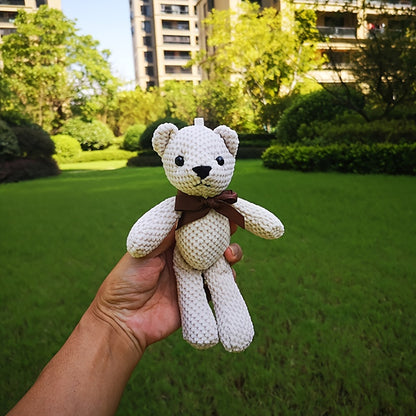 15cm/5.9inch 15cm Bear Stuffed Plush Toys Baby Cute Dress Key Pendant Pendant Dolls Gifts Birthday Wedding Party Decor 1pc