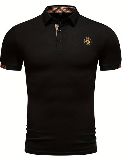 Middle Eastern Plaid Polo Shirts for Western Men - ayq