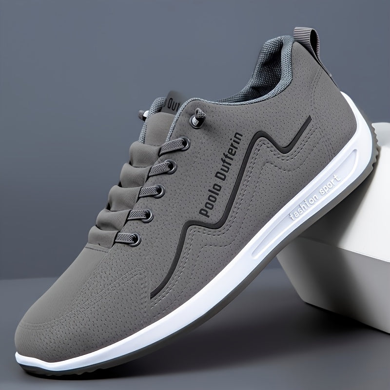Men's Lightweight Casual Sneakers with Lace-Up Design