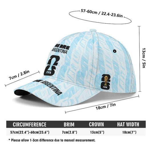Argentina FIFA World Cup Cap for Fans, Sporty Polyester Hat - ayq