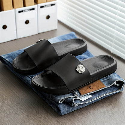 Men's Lightweight Anti-Odor Summer Slippers with Skull Print