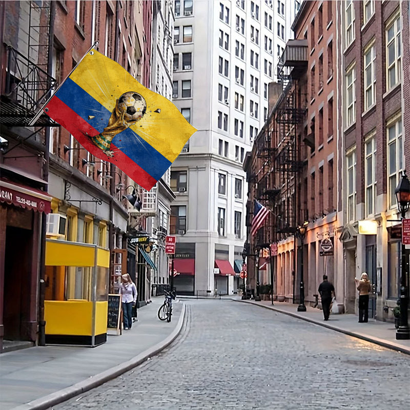 Colombian Flag Football Outdoor Decorative Polyester Flag