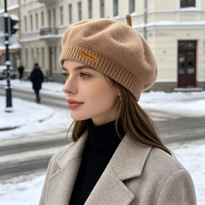 Women's Lightweight Polyester Beret - Vintage European Style Hat