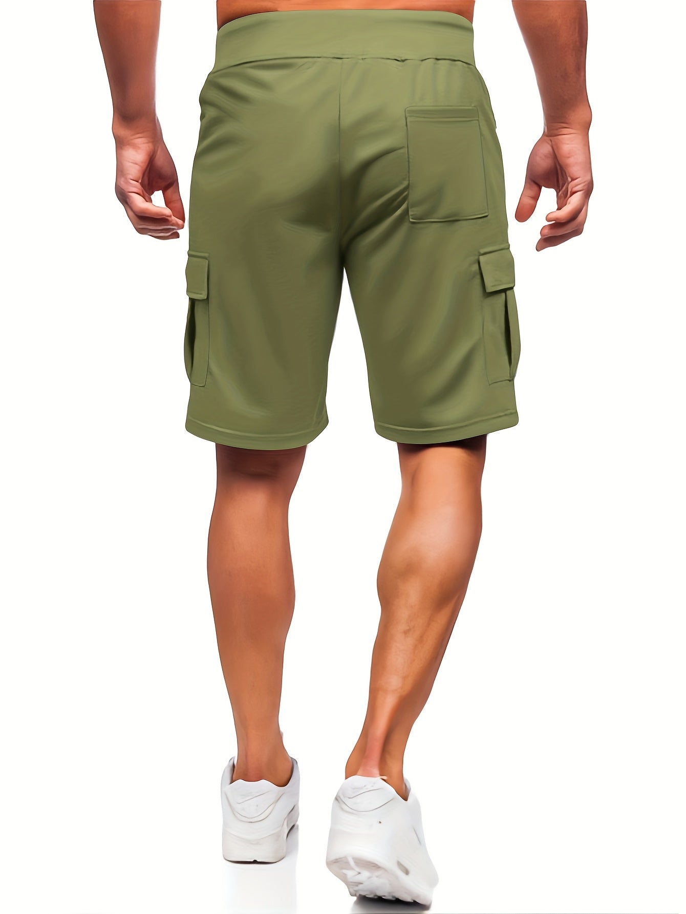 Men's Polyester Cargo Shorts with Multi-Pockets for Outdoor Sports