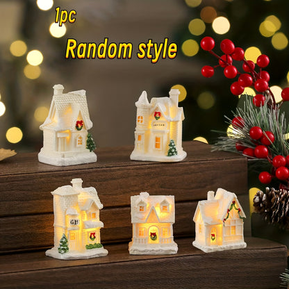 A Festive Resin Home Decoration - Glowing Mini Ornaments for Christmas And New Year, Perfect Holiday Gifts, Christmas Decor, Suitable for Room Decoration.