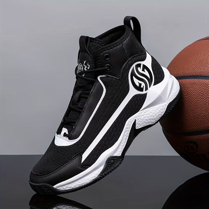 Unisex Fashion Sports Sneakers - Casual Street Athletic Running Shoes with Breathable Fabric Upper, Mid Top Lace-Up, Rubber EVA Sole, All-Season Comfort, Round Toe for Training  Basketball