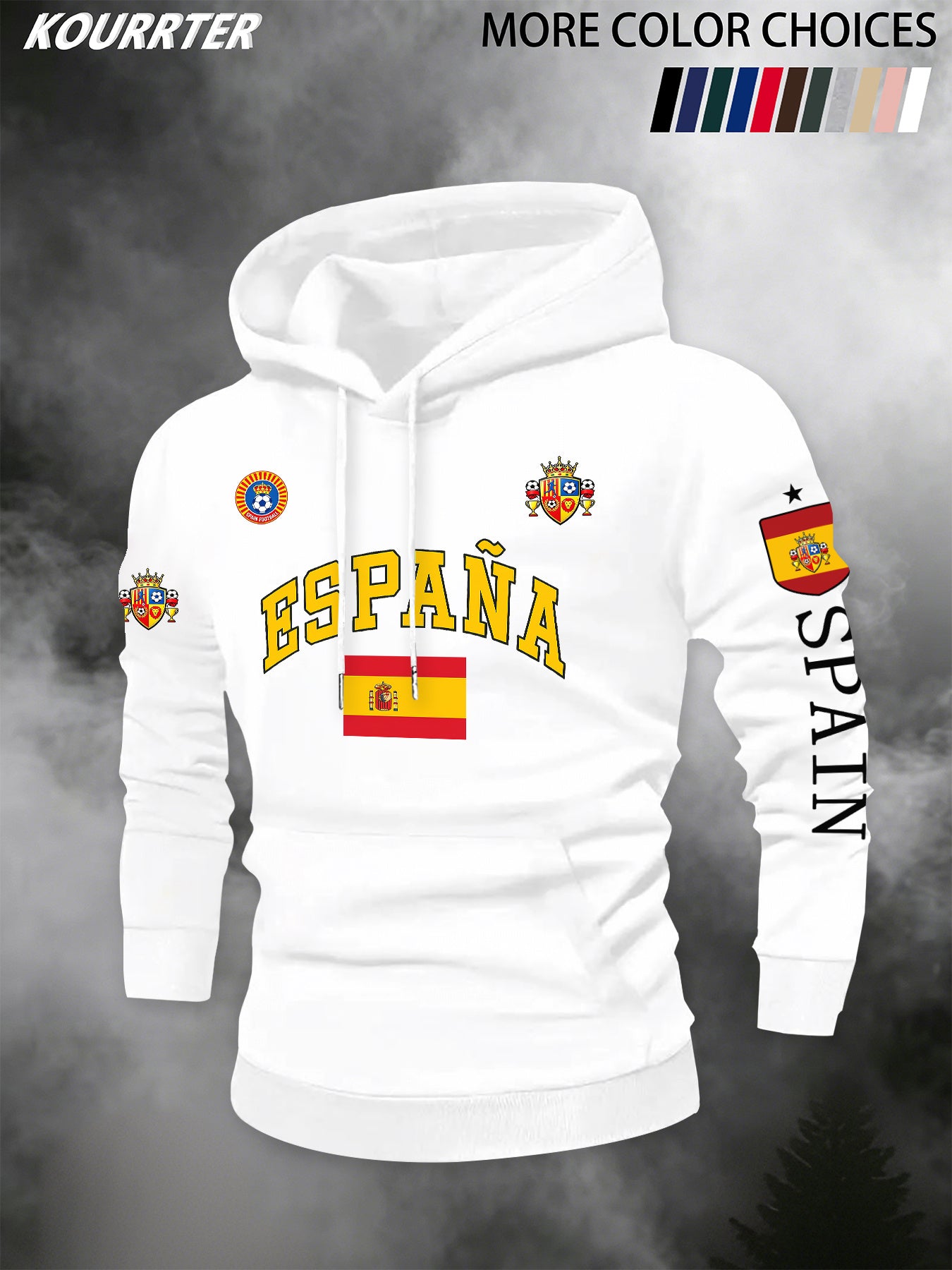 Men's Spain National Team Hooded Sweatshirt Casual Sportswear