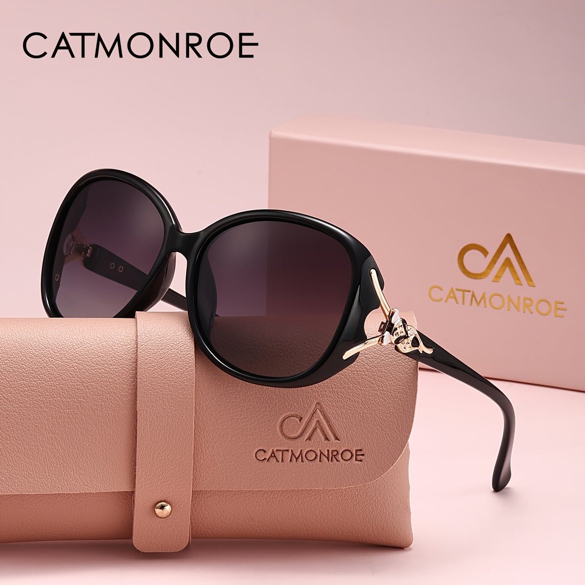 Women's Oversized Oval Fashion Glasses with Polarized UV400 Lenses