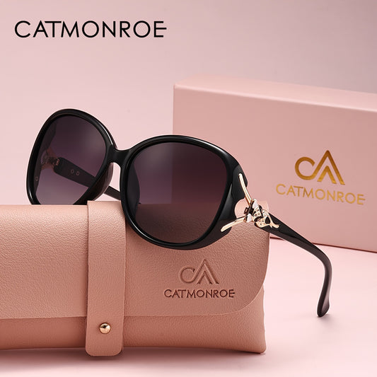 Women's Oversized Oval Fashion Glasses with Polarized UV400 Lenses