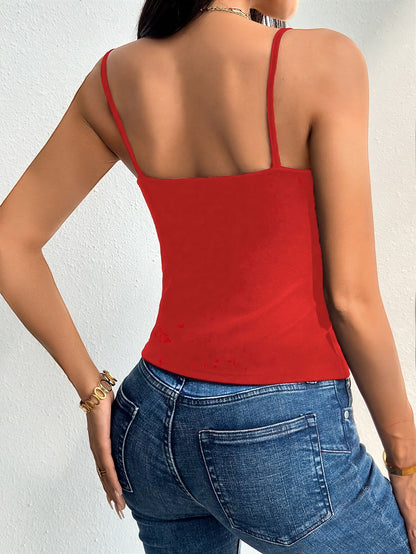 Ladies' Autumn And Winter Fashion Camisole with a Fleece Lining, Tailored for a Slim Fit, Warm, Suitable for Layering Or Wearing Alone, Stylish And Versatile