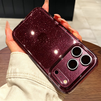Luxury Clear Glitter Silicone Phone Case with Full Lens Protection for