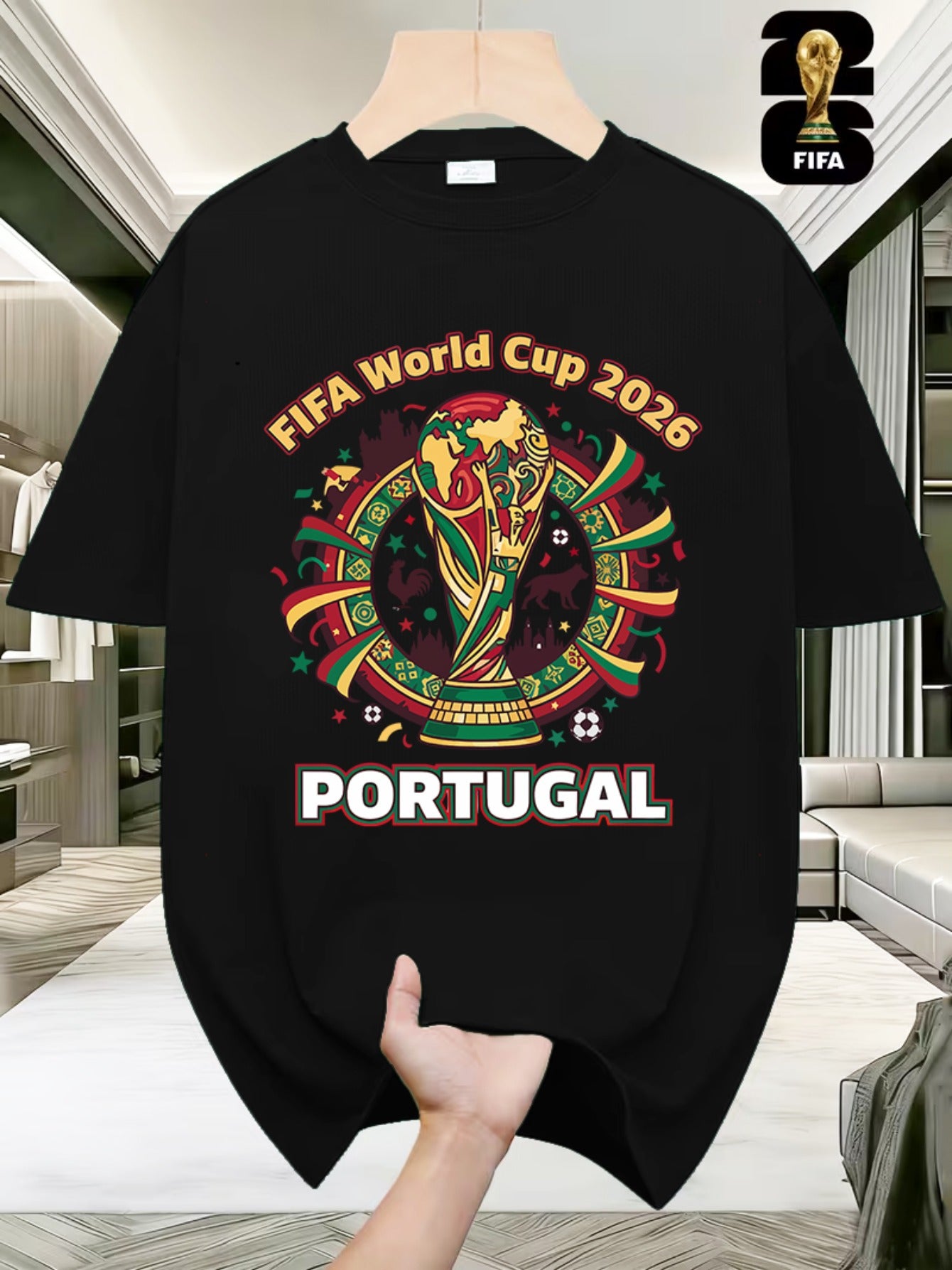 Men's 2026 FIFA World Cup USA-Canada-Mexico T-Shirt, Casual Fit