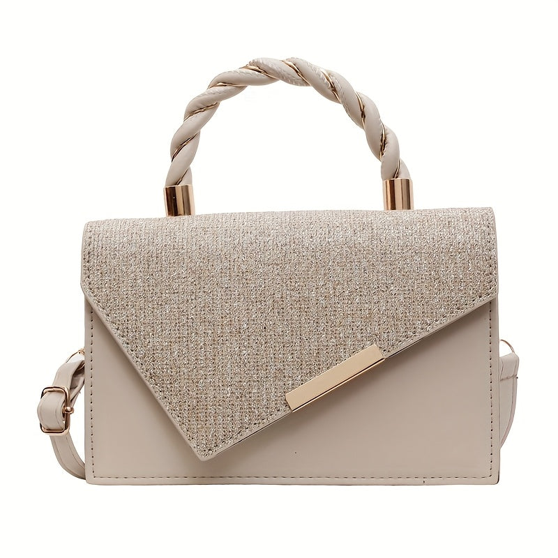 2025 new summer Women's handbag, one shoulder  , metal decorative small square bag