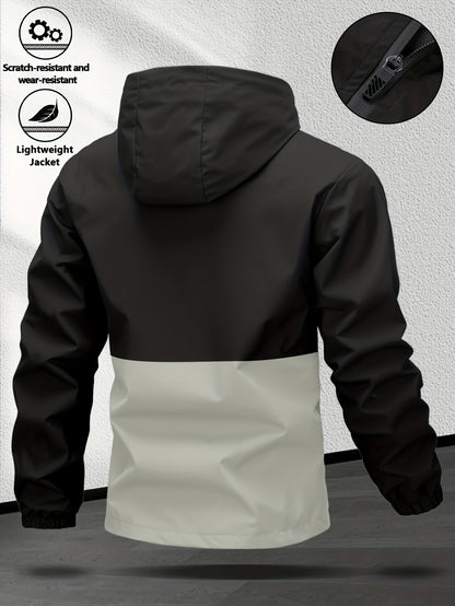 Men's Casual Hooded Softshell Sports Windbreaker Jacket