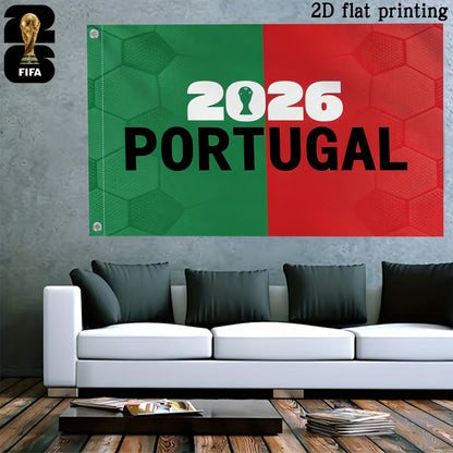 2026 FIFA World Cup Polyester Square Fan Flag with Mascot Design