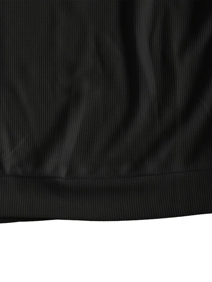 Men'S Long-Sleeve T-Shirt in a Heavy Waffle Knit for Autumn, Perfect for Casual Wear