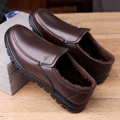 Men's Winter Casual Ankle Boots Slip-On Non-Slip Rubber Sole