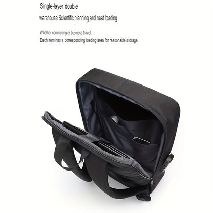 Durable Build, Business Style Laptop Backpack with Anti-Theft Design, Adjustable Shoulder Straps, Multiple Compartments, Zipper Closure  PVC Lining - Black, Secure Laptop Storage   Sleek Backpack Design   Sturdy Zipper Closu