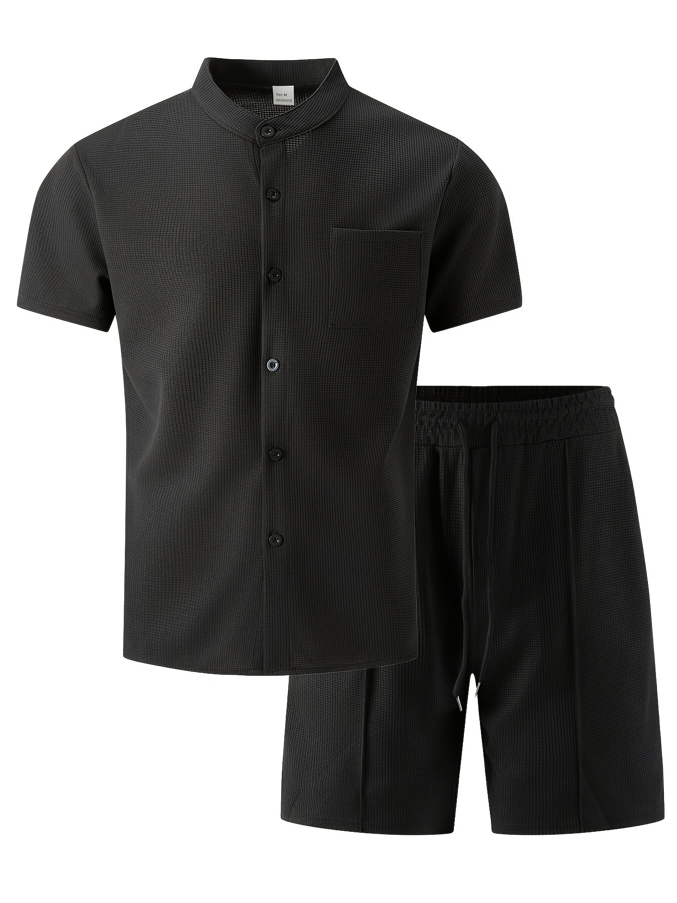 Men's Summer Waffle Knit 3-in-1 Set with Shorts and Pants