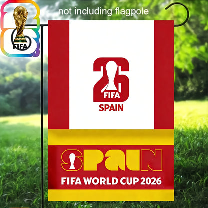 FIFA Spain 2026 World Cup Linen Garden Flag - Outdoor Decor