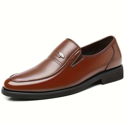 Men's Breathable Pointed Toe Oxford Shoes, Slip-On Formal & Casual