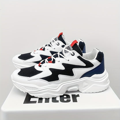 Men's Casual Sports Shoes, Thick-Soled Lace-up Outdoor Leisure Shoes for Men, Available in Multiple Colors