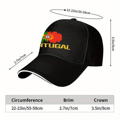 PORTUGAL Flag Sports Cap for Fitness and Running