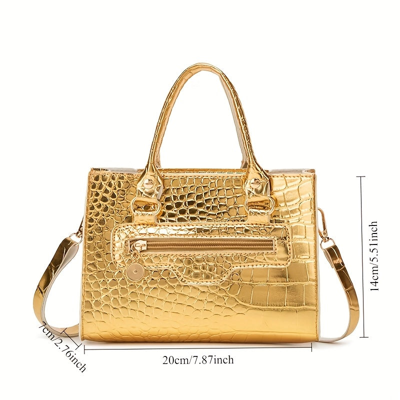 2025 Summer New Women'S Fashion One-Shoulder Crossbody Bag Crocodile Pattern Handbag